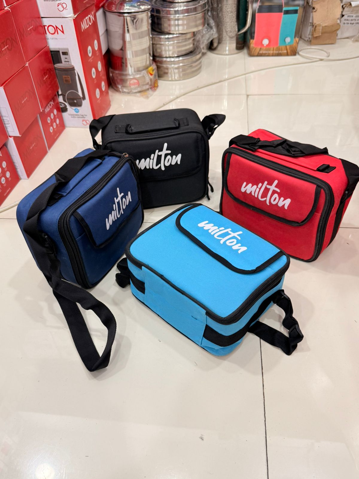 Picture of Milton Tasty 3 Stainless Steel Combo Lunch Box With Tumbler, 1200 ML - Multicolor