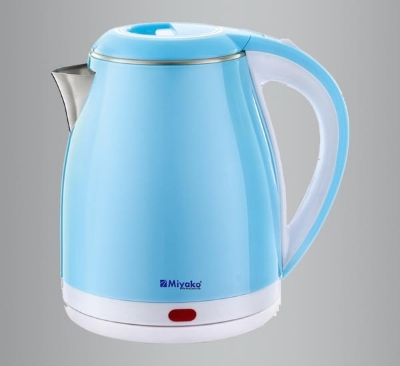 Picture of Miyako MJK-180PS Electric Kettle – 1.8L Durable Double Layer Body, 1500W Fast Boil, Cordless 360° Rotation, Auto Shut-Off, Boil-Dry Protection, Stainless Steel Coil, Cool Touch Exterior – 1 Year Warranty Heavy Duty Kettle - Sky blue