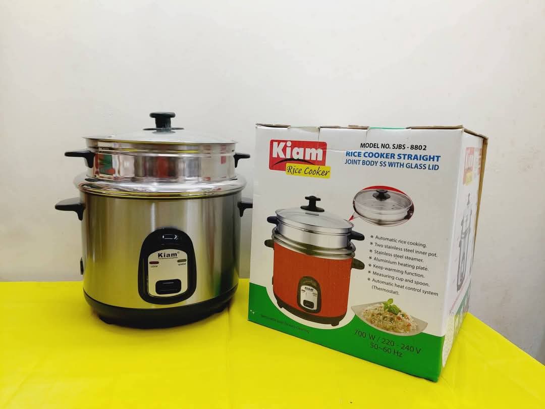 Picture of Kiam Rice Cooker 2.8 Ltr - Double pot (Double Stainless Steel Pot)- SJBS-8804 - Multicolor