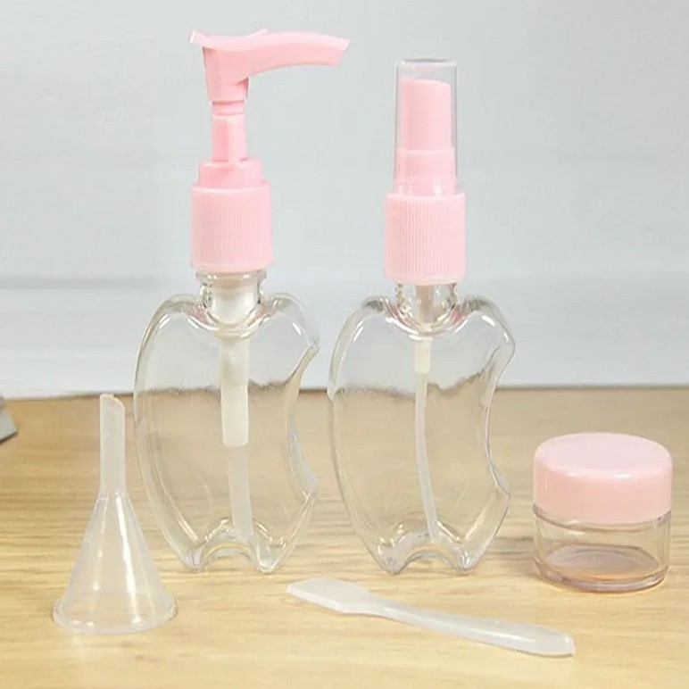 Picture of Travel Bottle Set Compact 5-Piece Travel Bottle Set for Toiletries TSA Approved Travel Container Leak-proof Refillable For shampoos lotions lotions shower gels creams - Clear