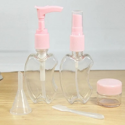 Picture of Travel Bottle Set Compact 5-Piece Travel Bottle Set for Toiletries TSA Approved Travel Container Leak-proof Refillable For shampoos lotions lotions shower gels creams - Clear
