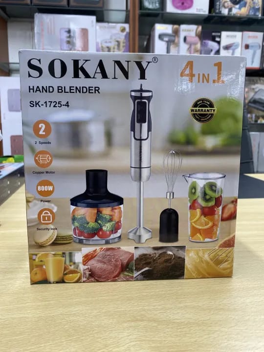 Picture of Sokany Hand Blender | Egg Beater | Grinder | Juicer | SK-1725-4 500W