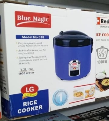 Picture of Blue Magic 032 Rice Cooker Double Pot Red 3.2L - Blue