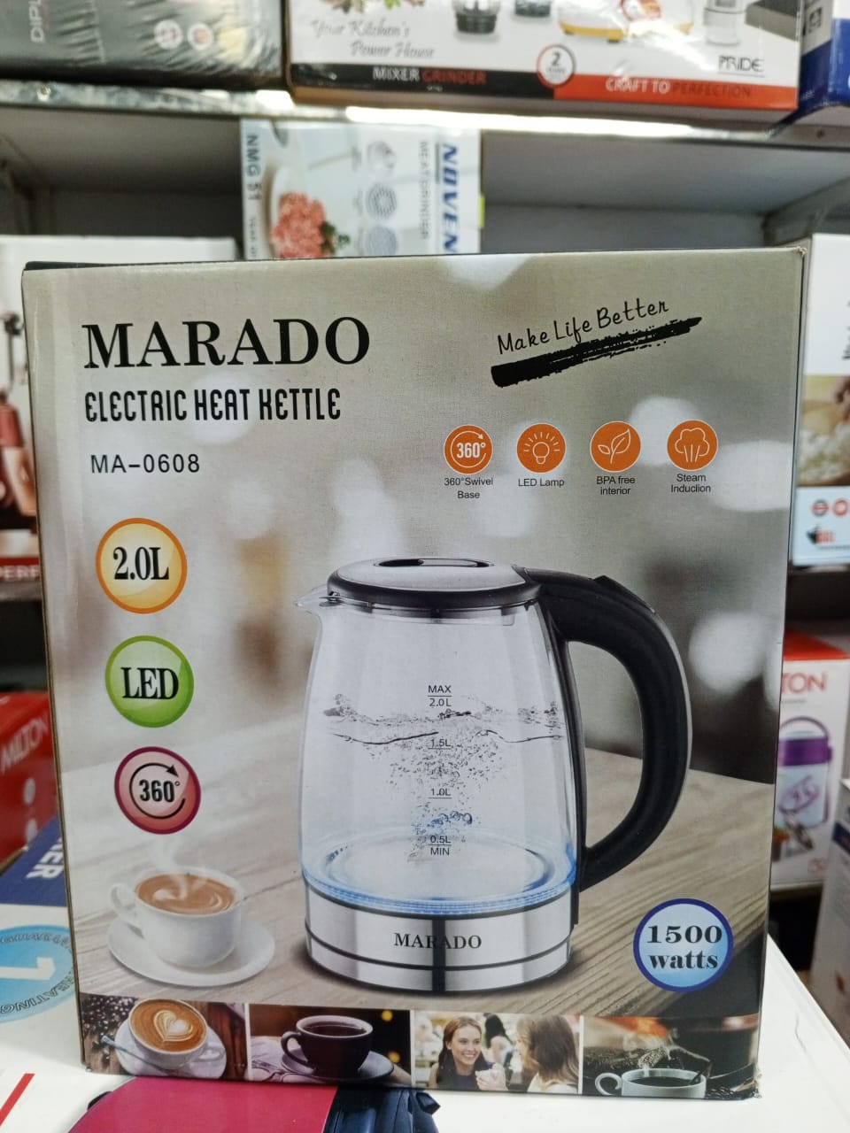 Picture of Marado Electric heat kettle( 2 LITRE ) ( 1500 WATT ) - Clear