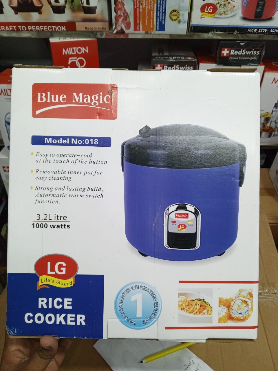 Picture of Blue Magic 3.2L Rice Cooker – 1000W - Blue