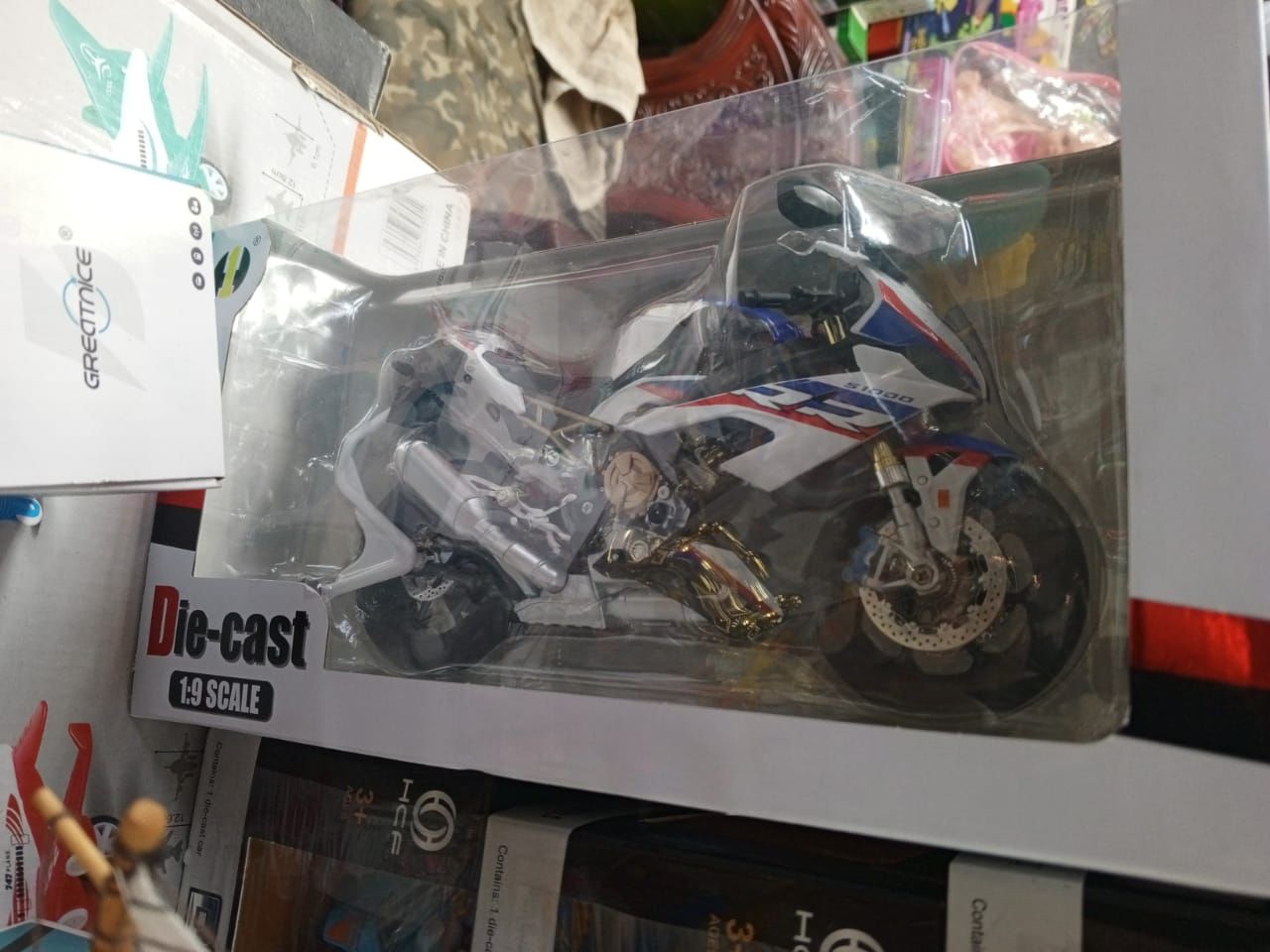 Picture of 1:12 BMW S1000RR Diecast Alloy Motorbike Vehicles Collectible Hobbies Motorcycle Model Toys - White