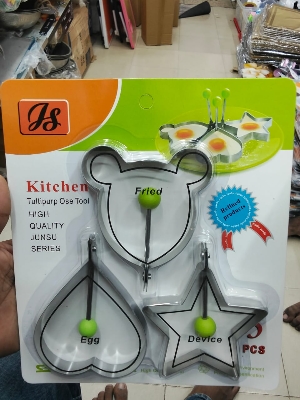 Picture of 3 Pcs Cake Set Stainless Steel Egg Mold - Green