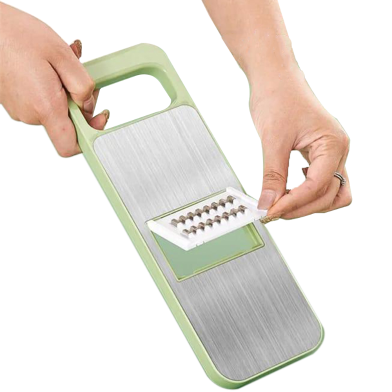 Picture of 5 In 1 Kitchen Vegetable Cutting Tools Vegetable Cutter Grater for Vegetables Slicers Shredders Multi Slicer Peeler Carrot Fruit - Silver