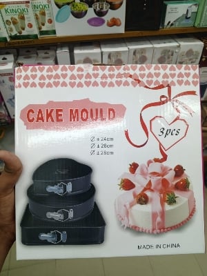 Picture of 3pc Non Stick Cake Mould 24/26/28cm - Black