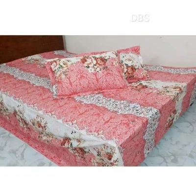 Picture of King Size Bed Sheet Cotton Multicolor With 2 Pillow Covers Dbs02