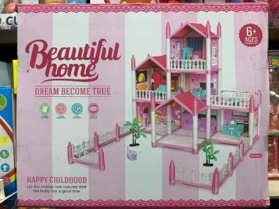 Picture of Beautiful Home Doll House For girls - Pink