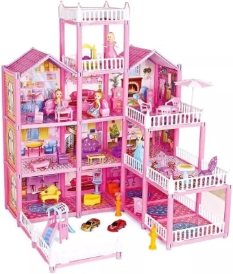 Picture of Lovely Doll House Set For Kids - Pink