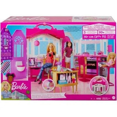 Picture of Barbie Glam Getaway House Playset For Kids- CHF54 - Multicolor