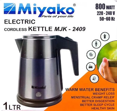 Picture of Miyako Automatic Electric Kettle 1 Ltr. MJK-2409 / MK-10 - Black