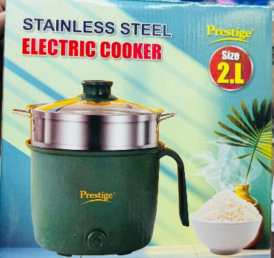 Picture of Multifunctional Non-stick Mini Rice Cooker Non-Coated Household Electric Cooker Electric Frying Pan for making Baby food - Army Green