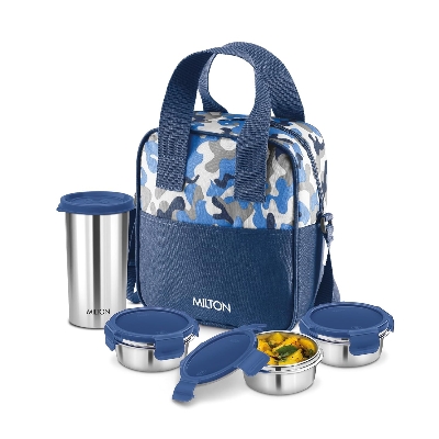 Picture of Milton Camo Feast Stainless Steel Tiffin - Blue