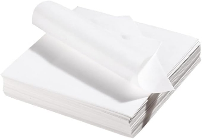 Picture of 100 Pieces White compostable 8x8 (INCH) ruti or parata making or preserving paper - Clear