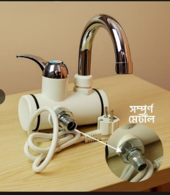 Picture of Electric Instant Hot Water Tap With Hand Shower, Digital Display Tankless Electric Faucet, Digital Bathroom Heater - Multicolor