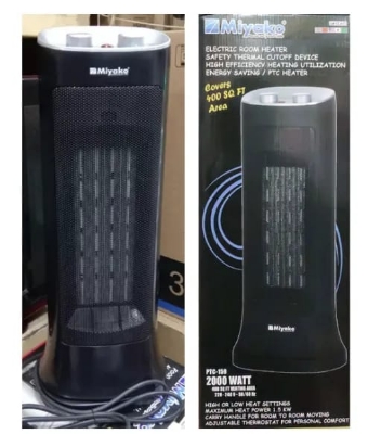 Picture of MIYAKO ELECTRIC ROOM HEATER (PTC-159 B) Moving Room Heater - Black