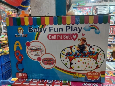 Picture of Plastic Baby Fun Ball Tent House - White - Multicolor