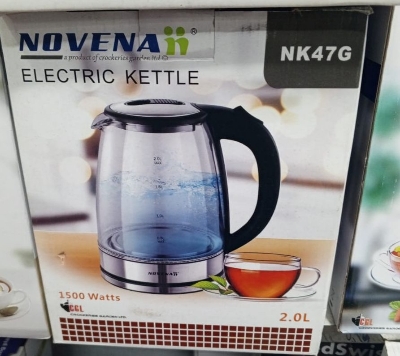 Picture of Novena Electric Glass Kettle (Model: NK-47G) - Multicolor
