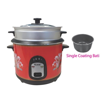 Picture of Kiam Rice cooker Straight (Glass Lid) Joint Body SJB-603 2.2 Ltr - Multicolor