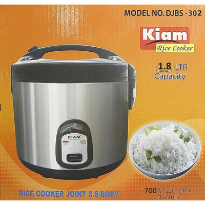 Picture of KIAM Rice Cooker SS Delux (JB) 1.8 ltr DJBS-302 - Multicolor