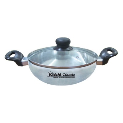 Picture of Alu. Karai with Glass Lid 24 cm - Silver