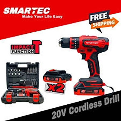 Picture of Smartec 20 Volt Metal Chuck Cordless Drills Set With Hammer System