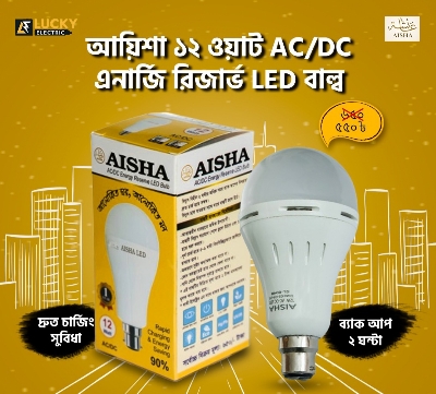 Picture of Aisha AC DC Energy Reserve Bulb - White