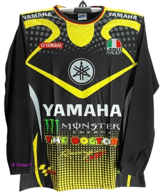Picture of Yamaha Biker Jersey (Full Sleeve)- Black And Yellow - Black