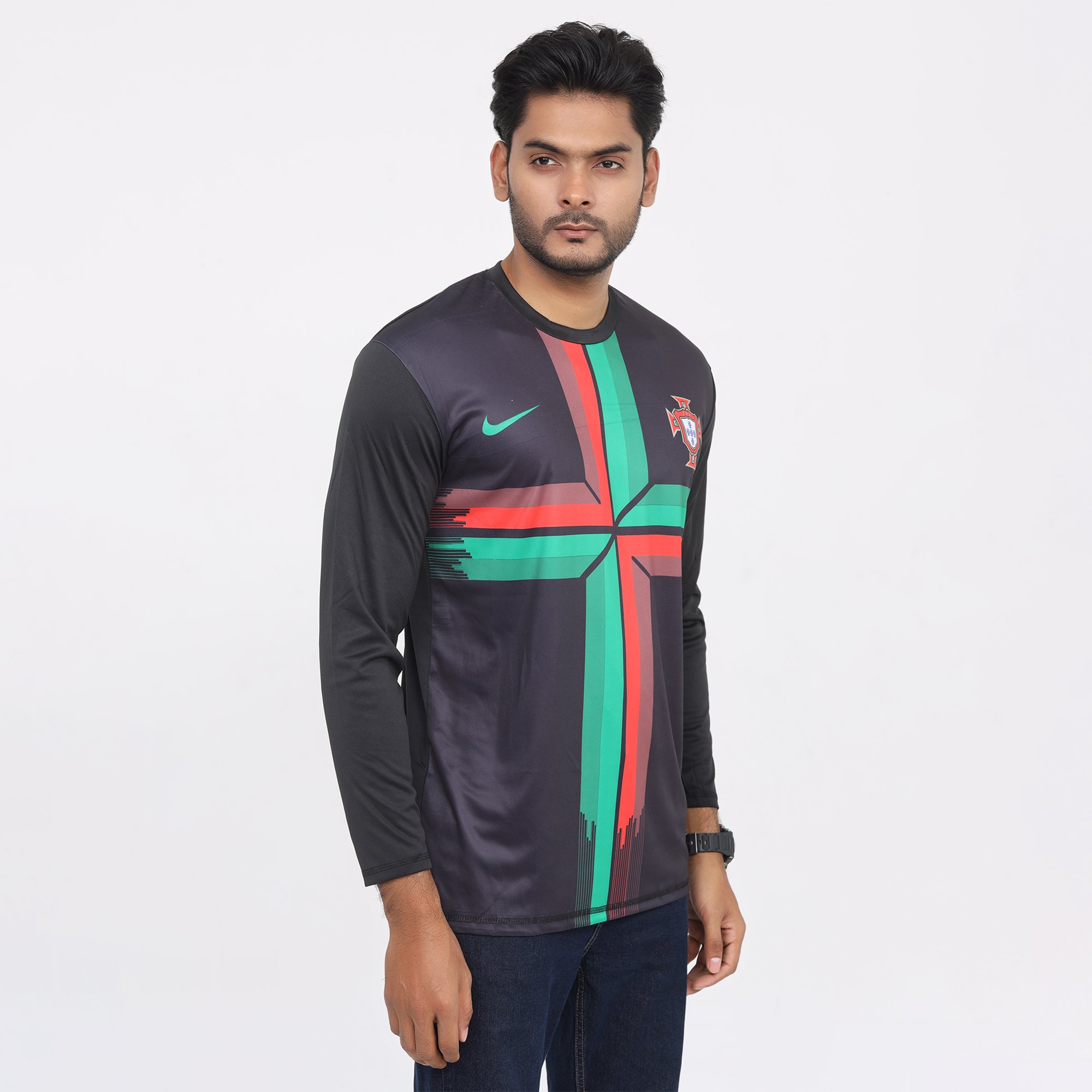 Picture of Portugal Team Jersey- Full Sleeve - Black