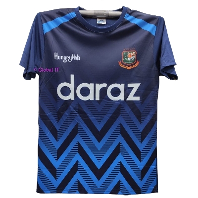 Picture of daraz Sports Jersey- Blue (Black Angle) - Jersey Football - Blue