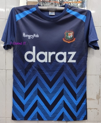 Picture of daraz Sports Jersey- Blue (Black Angle) - Jersey Football - Blue