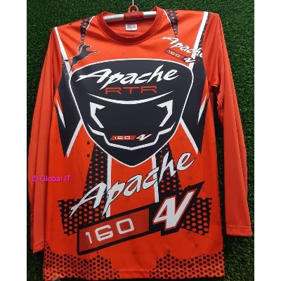 Picture of Apache Biker Jersey (Full Sleeve)- Red - Red