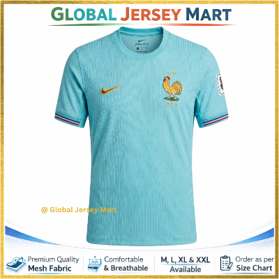 Picture of France (FFF) Away Jersey 2024/25 – Dri-FIT – Short Sleeve Football Jersey – France National Team Fan Shirt (Sky Blue) - Multicolor