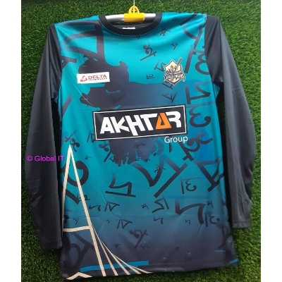 Picture of Banghabandhu BPL 2022 Cricket Jersey (Full Sleeve)- Chattogram Challengers - Cyan