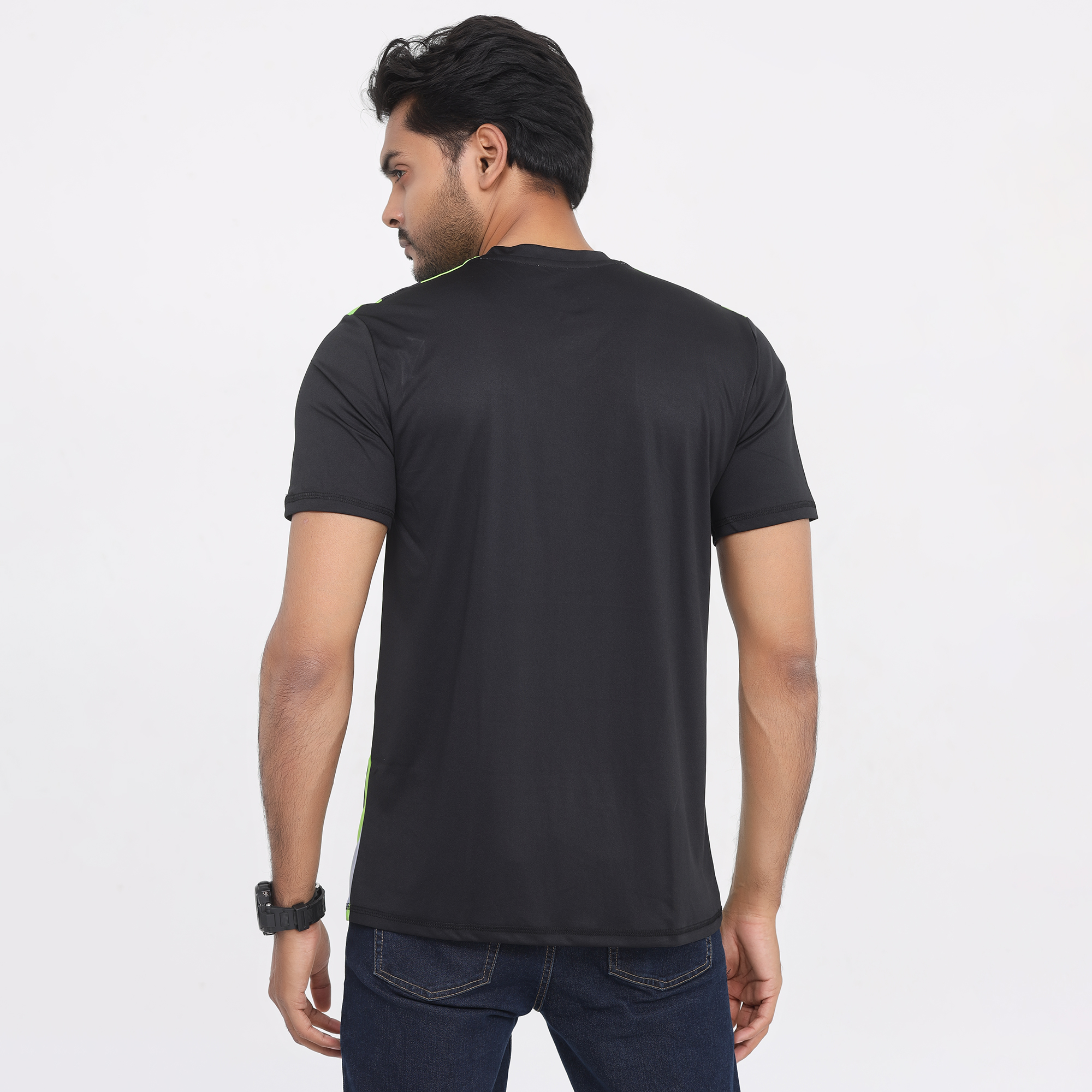 Picture of Yamaha MotoGP Monster Energy Jersey 2024/25 – VR46 Edition – Short Sleeve Racing T‑Shirt – Black/Green Track Fan Wear - Black