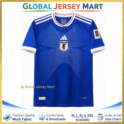 Picture of Japan National Football Team Home Jersey 2024/25 – Adidas Climacool – Short Sleeve Football Jersey – Japan Home Kit (Blue) - Blue