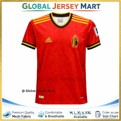 Picture of Belgium Home Jersey 2024/25 – Adidas – Short Sleeve Football Jersey – Belgium National Team Red Fan Edition - Red
