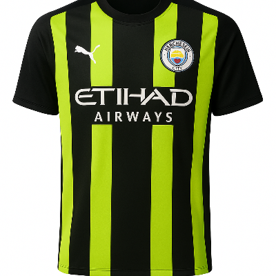 Picture of Manchester City Away Jersey 2025 – Etihad Airways – Short Sleeve Football Jersey – English Premier League Club Jersey - Black