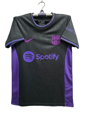 Picture of FC Barcelona Third Jersey 2024/25 – Spotify Sponsor – Black & Purple Short Sleeve Football Jersey – Nike – Spanish Football Club Jersey - Black