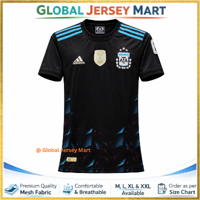 Picture of Argentina Away Jersey 2024/25 – Adidas – Short Sleeve Football Jersey – AFA Black Fan Edition – Argentina National Team Soccer Shirt - Black