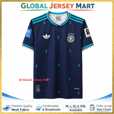 Picture of Germany Away Jersey 2018 – Adidas – Climacool – Short Sleeve Football Jersey – Deutschland/German National Team Fan Shirt - Navy Blue