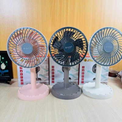 Picture of Joy Super JY-2218 Professional Rechargeable Portable Mini Table Fan Strong Wind Left to Right Oscillating Angle 45 Degrees - AC/DC