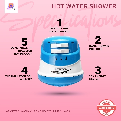 Picture of Hot Water Shower - White & Blue( With Hand Shower)