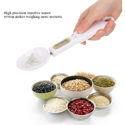 Picture of 500g/0.1g LCD Display Digital Kitchen Measuring Spoon Scales Electronic Digital Spoon Scale Mini Kitchen Scales Baking Supplies