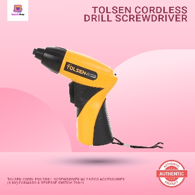 Picture of TOLSEN Cordless Drill Screwdriver w/ 24 pcs Accessories (4.8V) Forward & Reverse Switch 79011