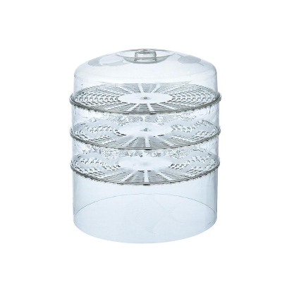 Picture of LOCAUPIN 4 Layer Insulation Food Cover Transparent Anti-Fly Stackable Dust-Proof Leftovers Extra Thick Storage