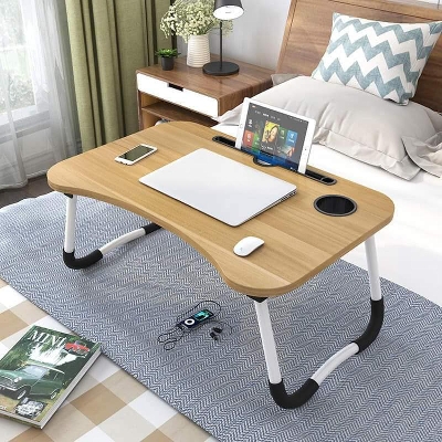 Picture of Computer Laptop Desk Small Foldable Multi-Function Bed Desk Simple Dormitory Lazy Table Bed with Laptop Table